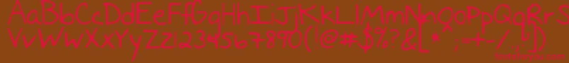 Imissedyou Font – Red Fonts on Brown Background