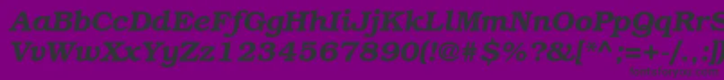 フォントBkm76C – 紫の背景に黒い文字