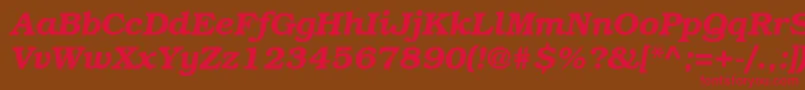 Bkm76C Font – Red Fonts on Brown Background