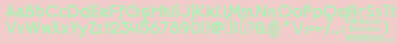 Gaumont Font – Green Fonts on Pink Background