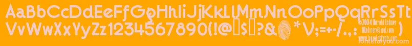 Gaumont Font – Pink Fonts on Orange Background