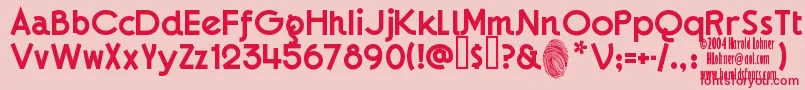 Gaumont Font – Red Fonts on Pink Background