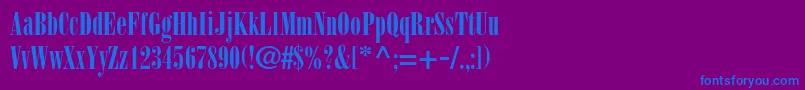 BodonistdPostercompressed Font – Blue Fonts on Purple Background