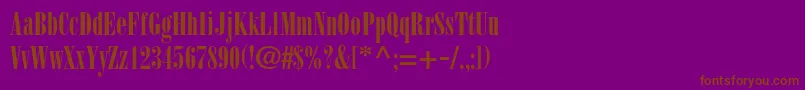 BodonistdPostercompressed Font – Brown Fonts on Purple Background