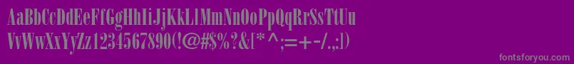 BodonistdPostercompressed Font – Gray Fonts on Purple Background