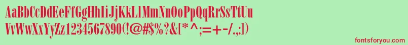 BodonistdPostercompressed Font – Red Fonts on Green Background