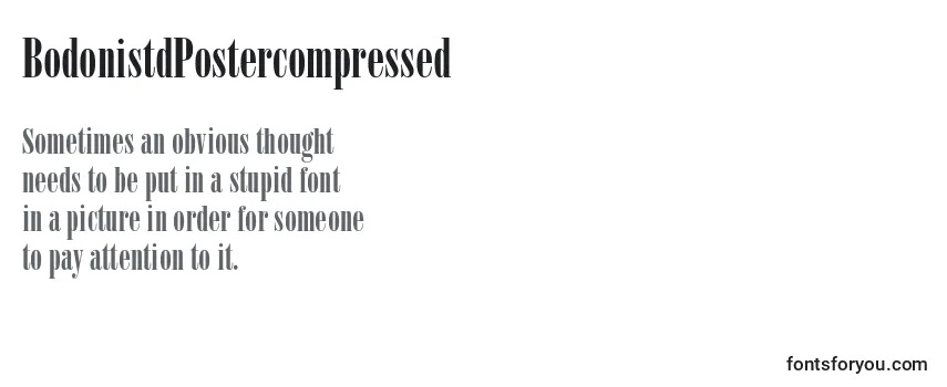 Review of the BodonistdPostercompressed Font