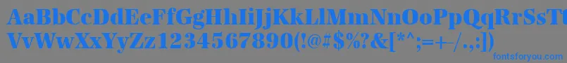 Urwantiquatextbolextnar Font – Blue Fonts on Gray Background