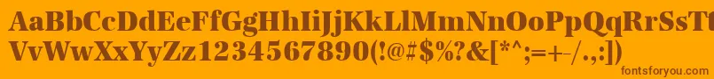 Urwantiquatextbolextnar Font – Brown Fonts on Orange Background