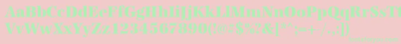 Urwantiquatextbolextnar Font – Green Fonts on Pink Background