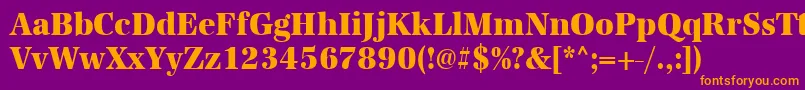 Urwantiquatextbolextnar Font – Orange Fonts on Purple Background