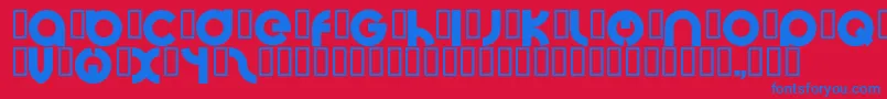 BigpoppaeRegular Font – Blue Fonts on Red Background