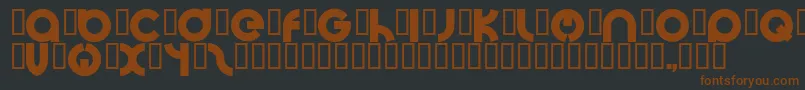 BigpoppaeRegular Font – Brown Fonts on Black Background