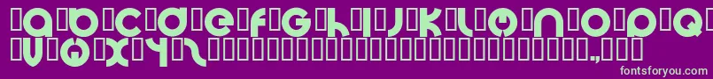 BigpoppaeRegular Font – Green Fonts on Purple Background