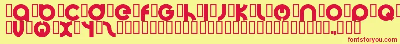 BigpoppaeRegular Font – Red Fonts on Yellow Background