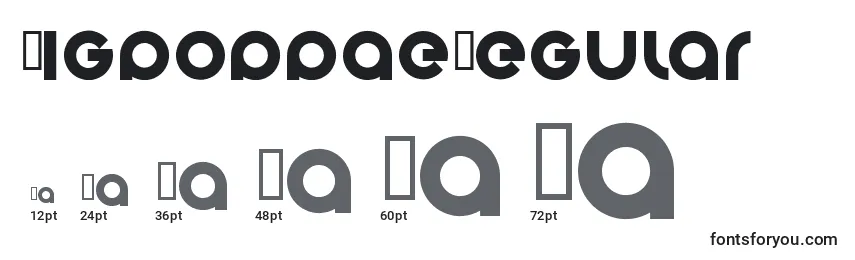 BigpoppaeRegular Font Sizes