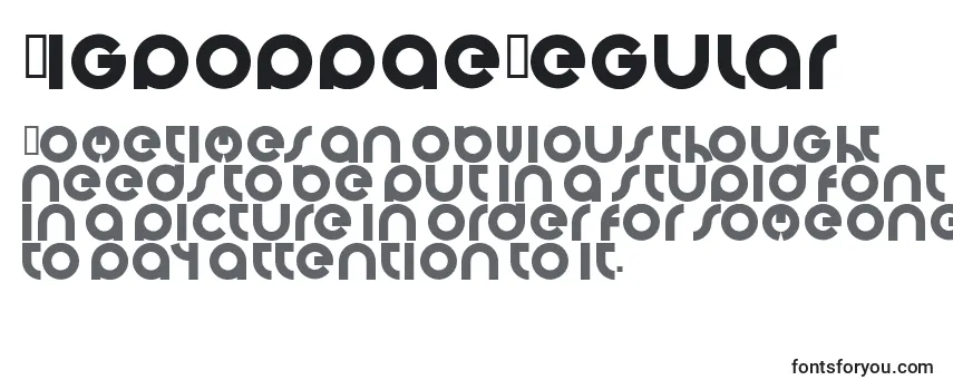 Review of the BigpoppaeRegular Font