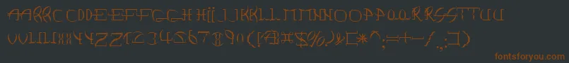 Шрифт PointBrackett – коричневые шрифты на чёрном фоне