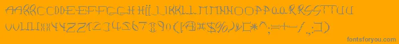 PointBrackett-Schriftart – Graue Schriften auf orangefarbenem Hintergrund