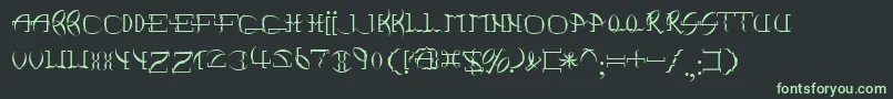 フォントPointBrackett – 黒い背景に緑の文字