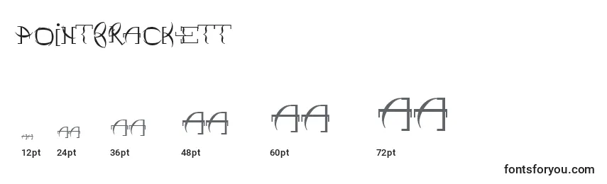 PointBrackett Font Sizes