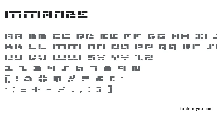 Czcionka Mmanbe – alfabet, cyfry, specjalne znaki