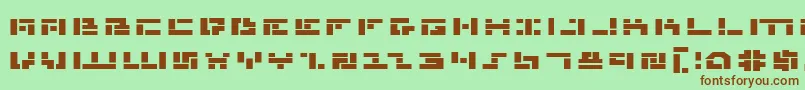Mmanbe-fontti – ruskeat fontit vihreällä taustalla