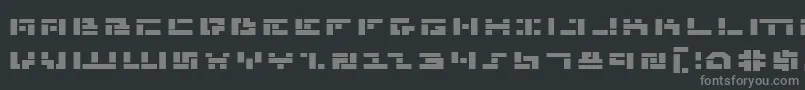 フォントMmanbe – 黒い背景に灰色の文字