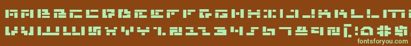 Mmanbe-fontti – vihreät fontit ruskealla taustalla