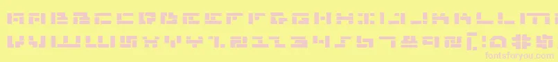 Mmanbe Font – Pink Fonts on Yellow Background