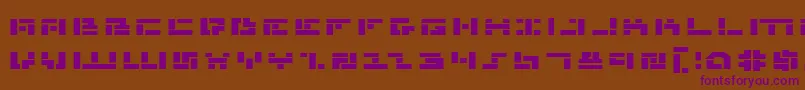 Mmanbe-Schriftart – Violette Schriften auf braunem Hintergrund