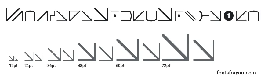 Размеры шрифта FuturamaAlienAlphabetTwo