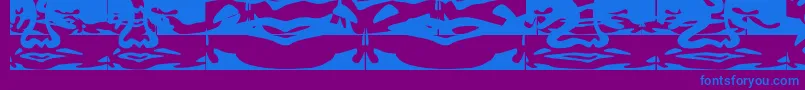 Obeydada-Schriftart – Blaue Schriften auf violettem Hintergrund