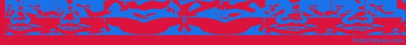 Police Obeydada – polices bleues sur fond rouge