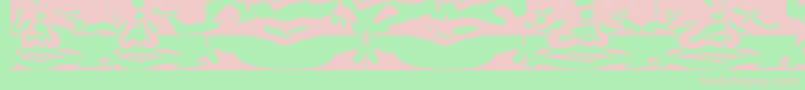 Obeydada-Schriftart – Rosa Schriften auf grünem Hintergrund
