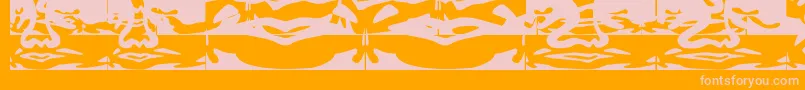 Obeydada Font – Pink Fonts on Orange Background