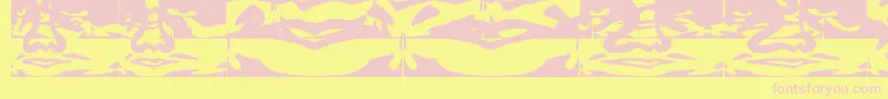 Obeydada Font – Pink Fonts on Yellow Background