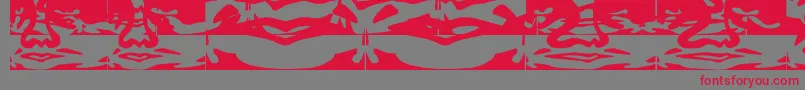 Obeydada-Schriftart – Rote Schriften auf grauem Hintergrund