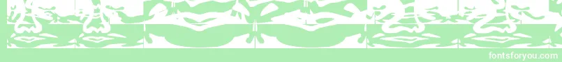 フォントObeydada – 緑の背景に白い文字