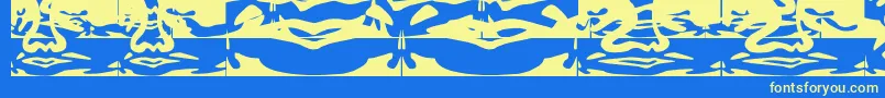 Obeydada Font – Yellow Fonts on Blue Background