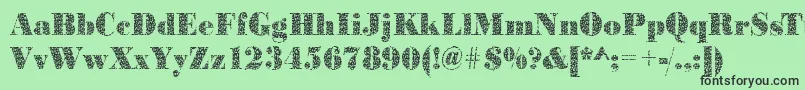 BodonitrianglesRegular Font – Black Fonts on Green Background