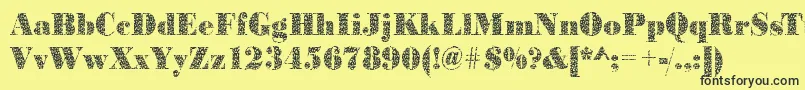 BodonitrianglesRegular Font – Black Fonts on Yellow Background