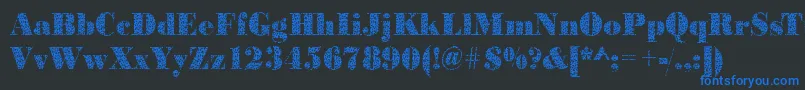 BodonitrianglesRegular Font – Blue Fonts on Black Background