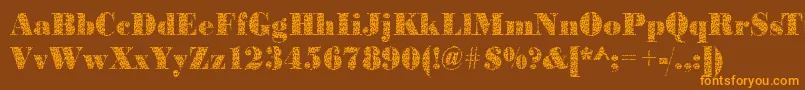 BodonitrianglesRegular Font – Orange Fonts on Brown Background