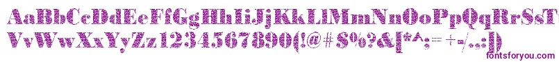 BodonitrianglesRegular Font – Purple Fonts on White Background