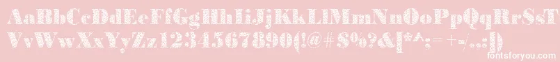 BodonitrianglesRegular Font – White Fonts on Pink Background