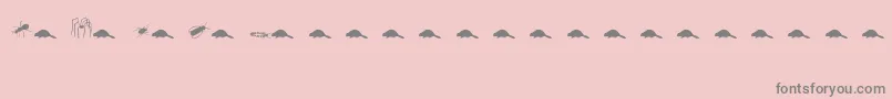 Animals2 Font – Gray Fonts on Pink Background