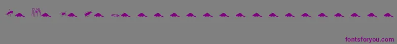 Animals2 Font – Purple Fonts on Gray Background