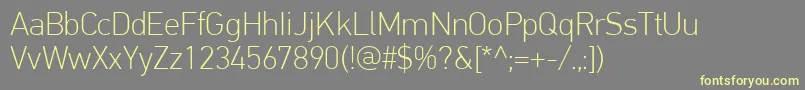 More about PfdintextproThin Font PfdintextproThin Font – Yellow Fonts on Gray Background