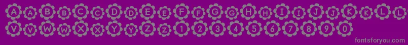 PuRiNSrb Font – Gray Fonts on Purple Background